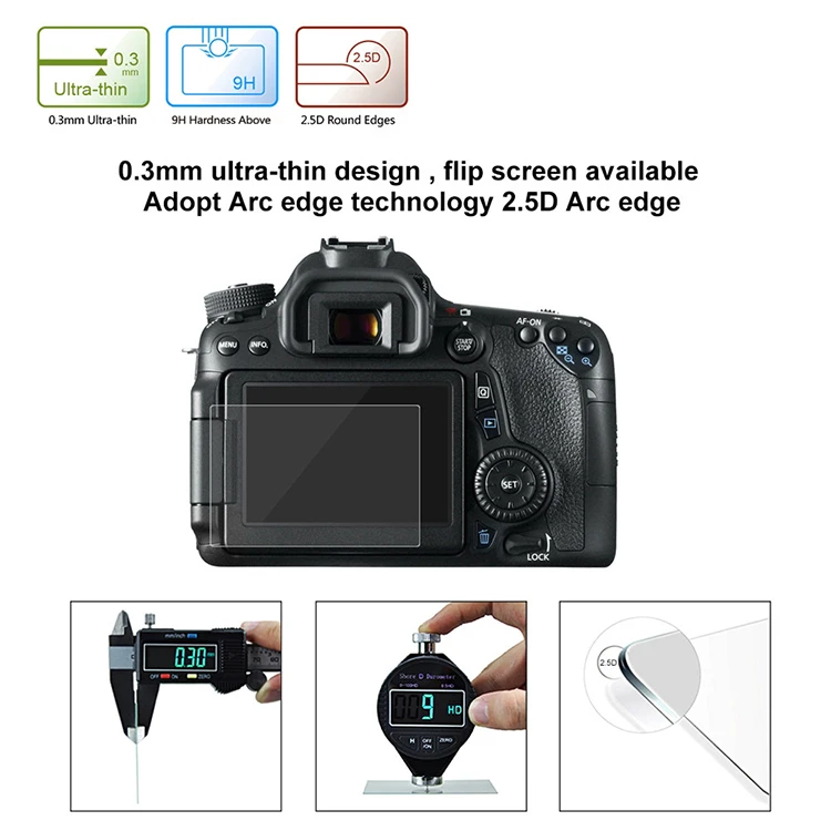 For alpha A6000 A6300 A6500 tempered glass lcd screen protector cover film OJKU 
