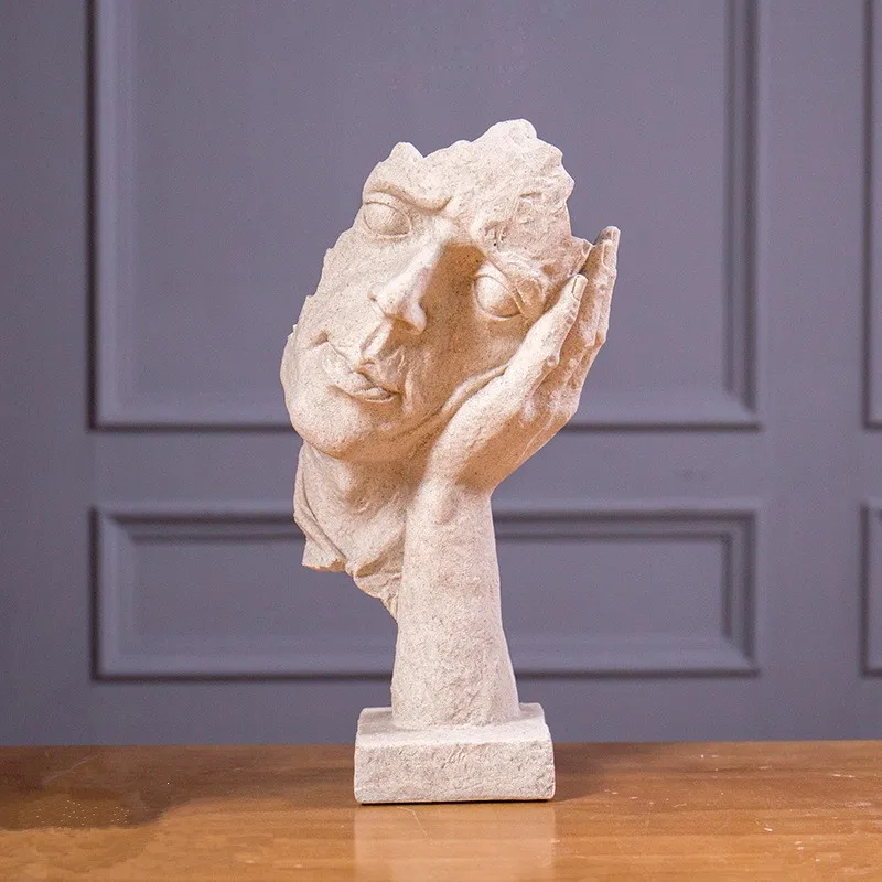 New Trendy Fashion Cheap Handicraft No See No Talk Resin Human Statue