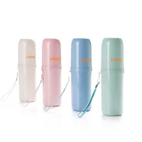 

2019 Wheat Straw Toothbrush Case of Bathroom Accessory Set Portable Travel Toothbrush Cup Wheat Straw Case Toothpaste Holder