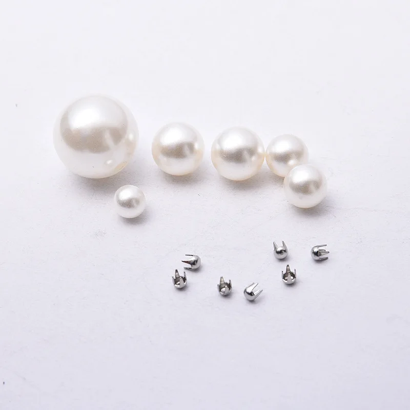 Lead free nickel free stainless 4 feet metal claw pins for attaching ABS pearl beads