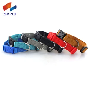 Image of Pet Accessory Solid Color 4 Adjustable Size Dog Collar For Small Large Dog