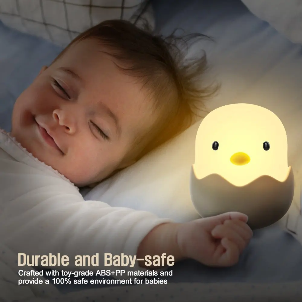 YARRAE 2018 YEARS Rechargeable Egg Shell Chick Shape Top Control Lamp for Girl Lady Kid Baby Bedroom and Nursery