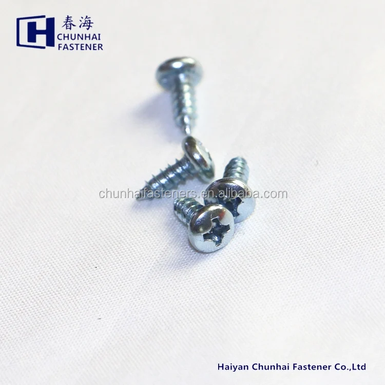 
pan head self tapping screws with serrations zinc 