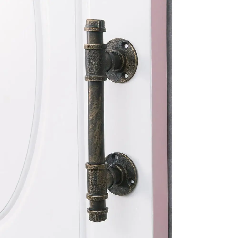 Industrial Iron Door Handle Antique Rustic Cast Gate Towel Racks DIY Holder