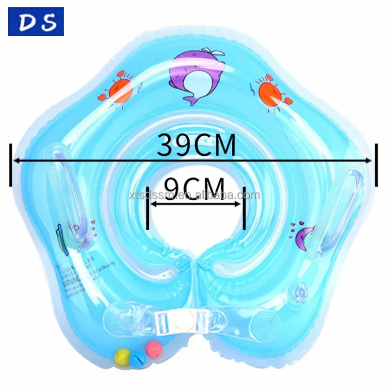 

Hot sale inflatable pvc floating toys swimming pool float adjustable baby neck ring, As picture