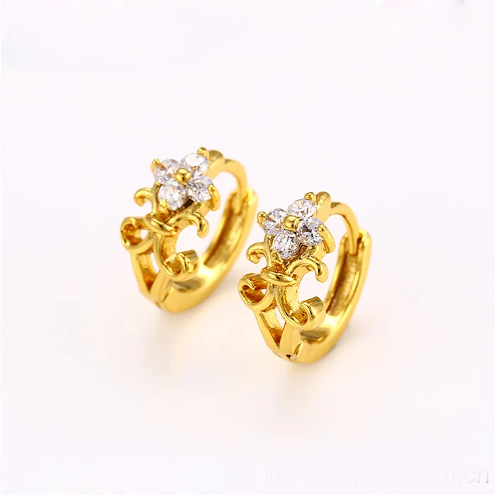 

27148 wholesale Guangzhou xuping elegant simple design copper brass gold jewellery earring