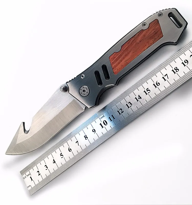 Bowie Knife Best Pocket Knives For Sale With Steel + Wood Handle Edc