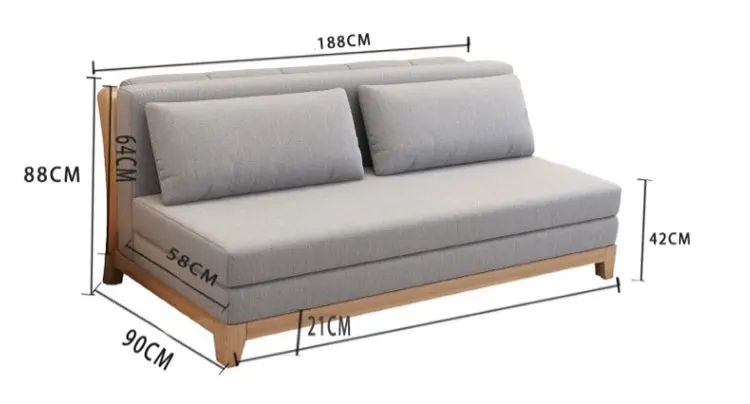 2019 New Solid Wood Frame Andironsofa Bed Board Fabric Sofa Solid Wood Frame Andironsofa Bed Board