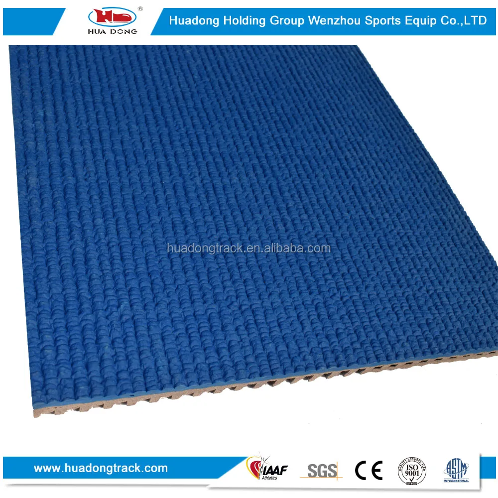 
13mm IAAF staidum recycled rolls athletic surface rubber running track system 