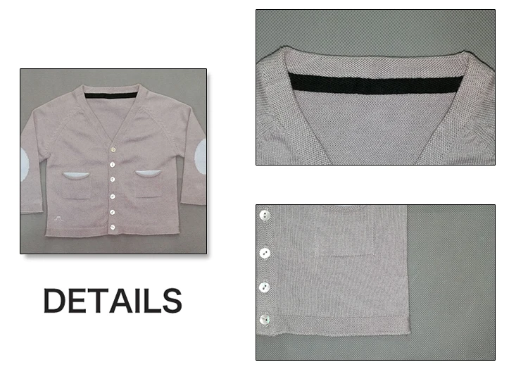 Many years factory knitting baby v neck buttons sweater