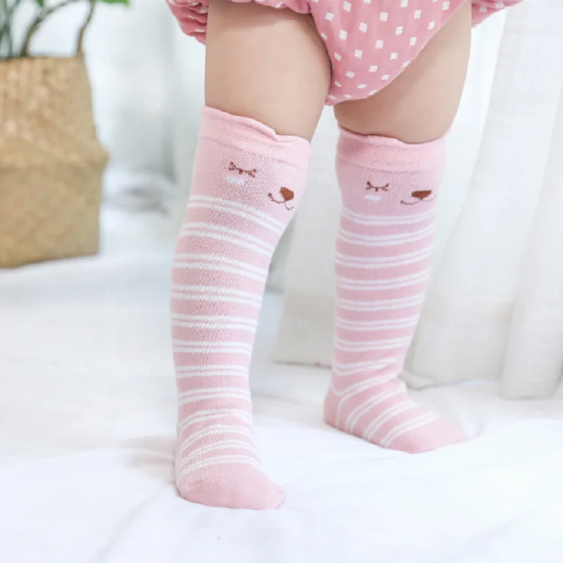 

Wholesale spring and autumn Long cute cartoon cotton knee high newborns baby socks, Picture