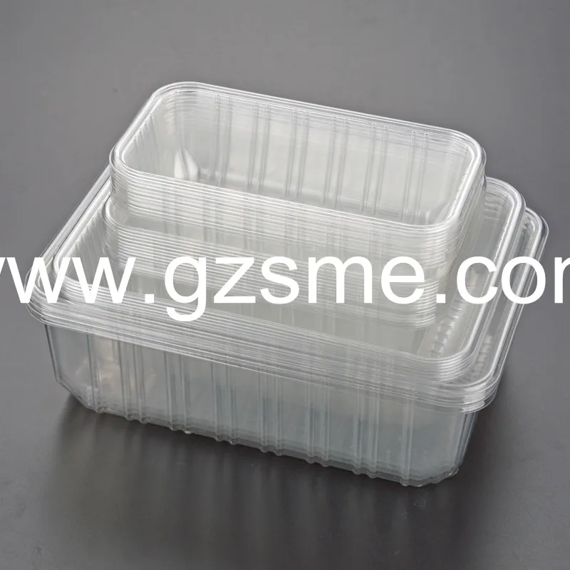 Supermarket plastic tray rectangular fruit vegetables meat PP / PET fresh tray transparent tray