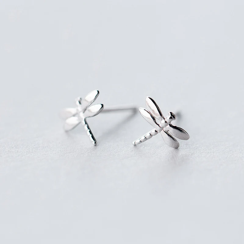 

Delicate Wholesale Japan Korea Style 925 Sterling Silver Fashion Cute Dragonfly Stud Earring Women Jewelry