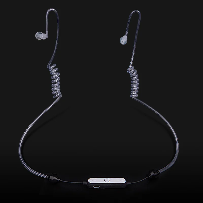 

Anti-Radiation Air Tube Headsets Microphone EMF Protection for Radiation Free Earphone Sport, Gold;silver;gray;black