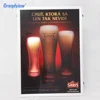 Beer brand indoor smart display advertising tool dynamic flashing effect Led motional light box