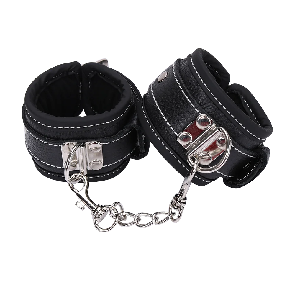 Erotic Fetish Handcuffs Leather Handcuffs Sm Bondage Handcuffs For