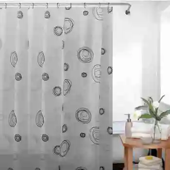 Cheap Bathroom Waterproof Custom Printed Shower Curtain Peva