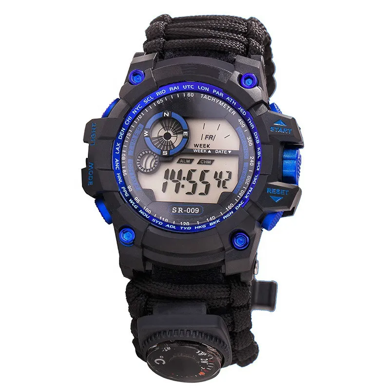 

Multifunctional Bracelet 550 Paracord Keychain With Great Price, Multi-colors compass watch