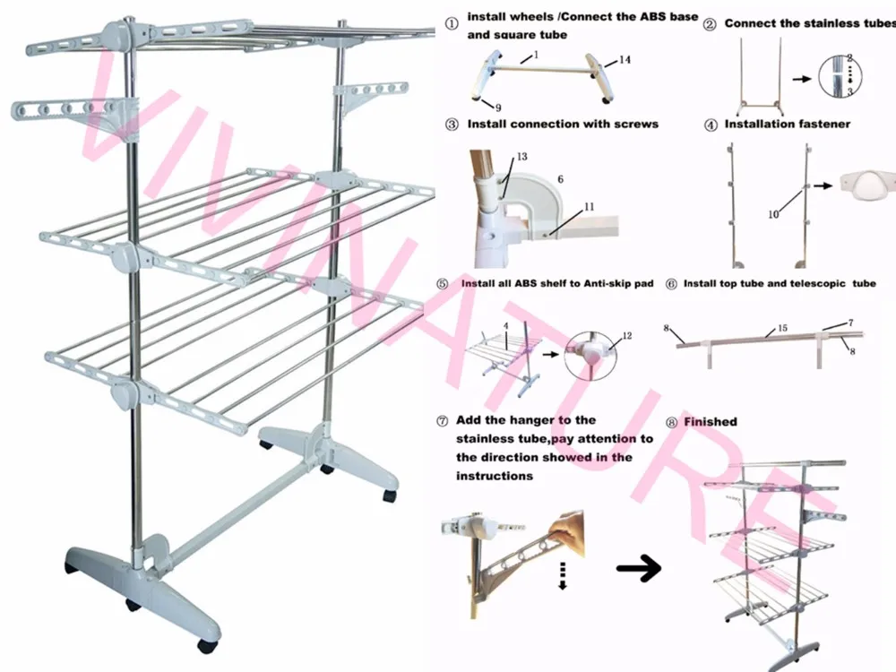 Three layers of clothes hanger схема сборки