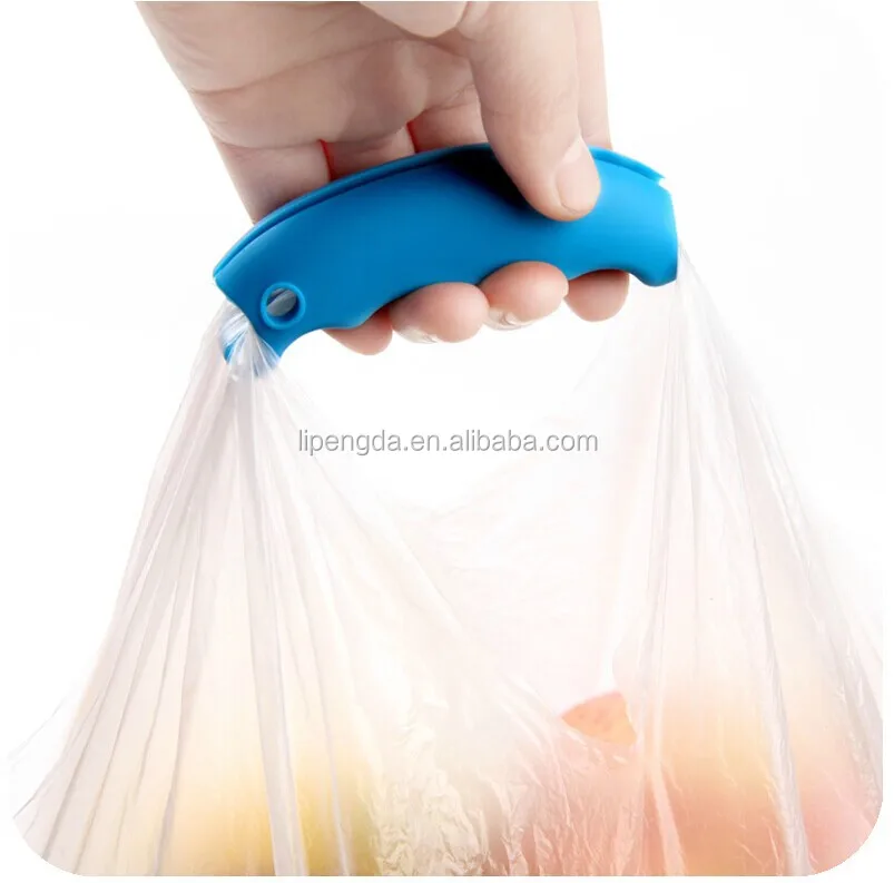 

Custom Logo Design Durable Silicone Shopping Bag Grip Handles Handgrip Carrier, All pantone color is available for grocery bag holder