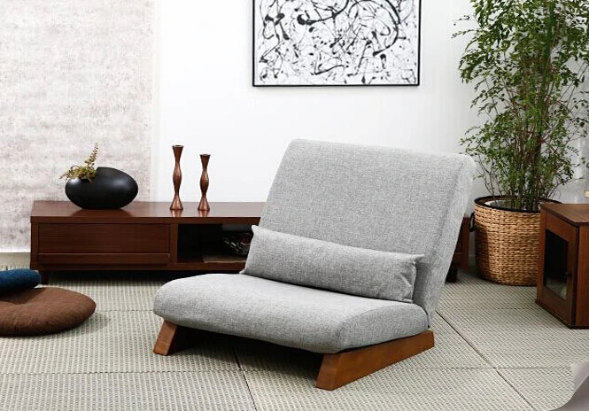 Floor Folding Single Seat Sofa Bed Modern Fabric Japanese