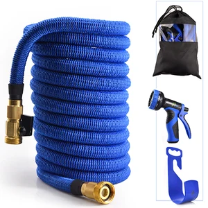 Image of The extensible garden hose to high pressure properties and spray a longer garden flexible sprinkler hose Composed of pocket+hose
