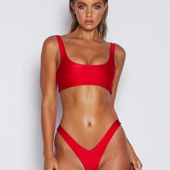 red sling bikini