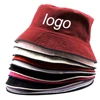 Customized Logo Bucket Hat Unisex Embroidery Fisherman Washed Kid Hat Bucket Cap Red Sun Fishing cap UV Bucket Hat