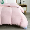 Thick Winter Solid Color Duvet Wholesale 80% white Goose Down Luxury Comforter