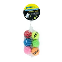 

Size 40mm colored mini tennis balls for six pieces per bag