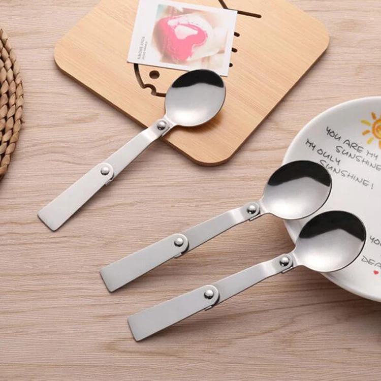 Travel Stainless Steel Foldable Spoon Buy Foldable Spoon,Stainless