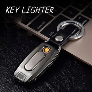 Image of HB-125 USB Rechargeable With Button Keychain Personalized Lighter Wholesale Manufacturing