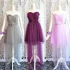 LSQ002 Multi-color multi-method straps mesh short dress bridesmaid dress for girls