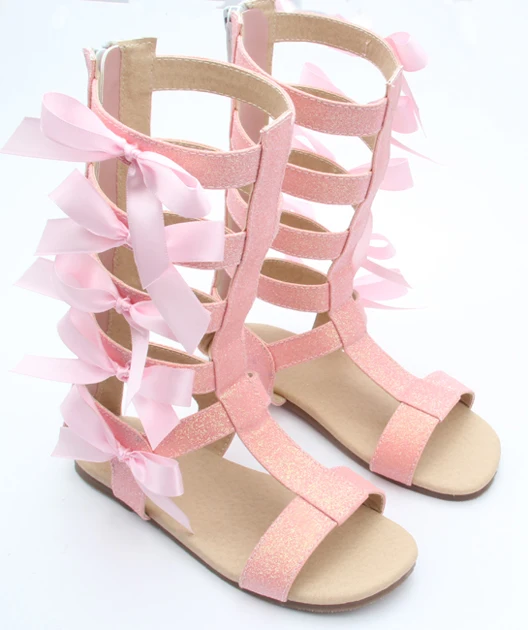 High Quality Wholesale Genuine Leather Tassel Kids Toddler Knee High