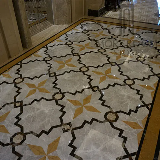 Suelos de Mármol Chorro de agua Decorativa italiana Diseño para Hotel