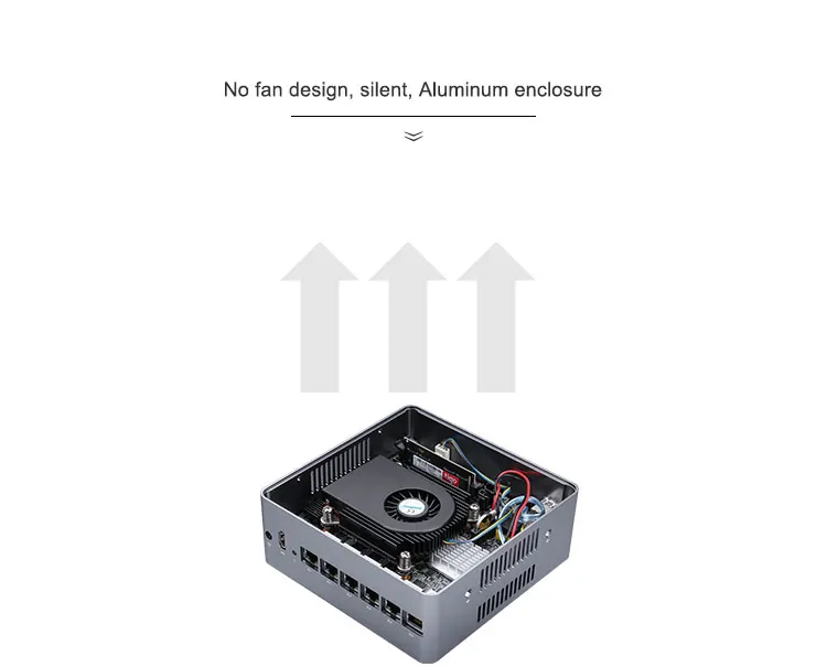 Qotom Mini PC Q600G6 with 6 Gigabit Ethernet NIC Support Intel 7th 6th Gen processor LGA1151 AES-NI for Router Firewall