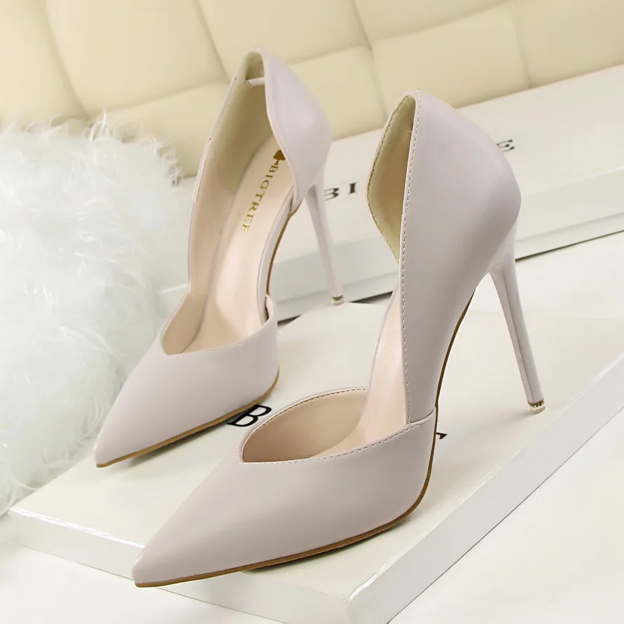

cz3026b Quality stiletto women pump shoes high heel manufacture, White/yellow/red/black/pink/light gray/