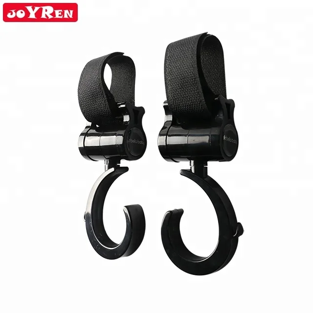 

Durable ABS 360 degree Rotatable Baby Stroller Hook, Black