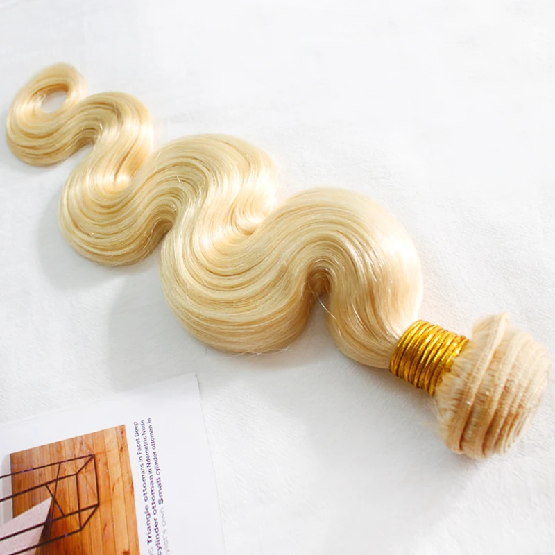 

Dropship wholesale body wave hair blonde 613 bundles brazilian virgin hair with closure