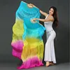 Hot Selling Belly Dance Silk Fan Veils Many Sizes Belly Dance Props Silk Veils Belly Dance