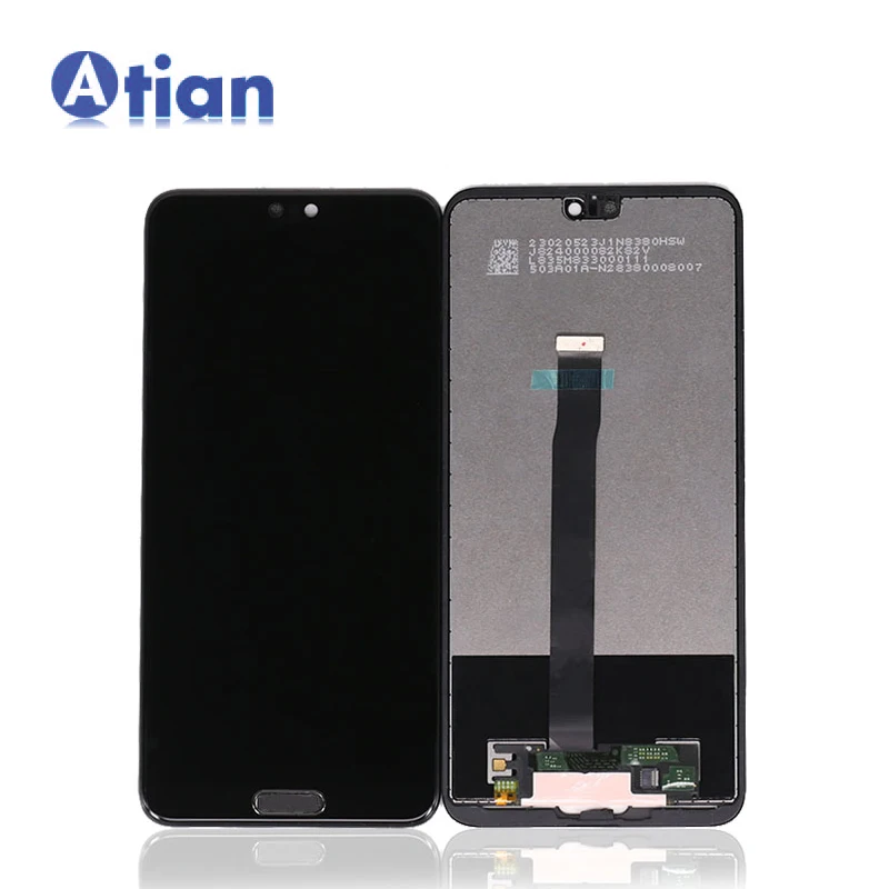 

5.8'' for Huawei P20 Display Touch Screen Digitizer + Front Bezel Frame Assembly EML L29 L22 L09 AL00 P20 LCD, Black white gold