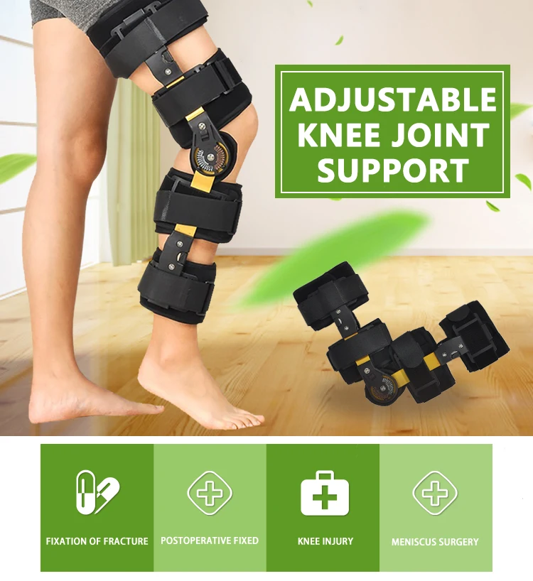 Joint Locking Hinge Knee Brace Support Protector For Orthopedic Knee