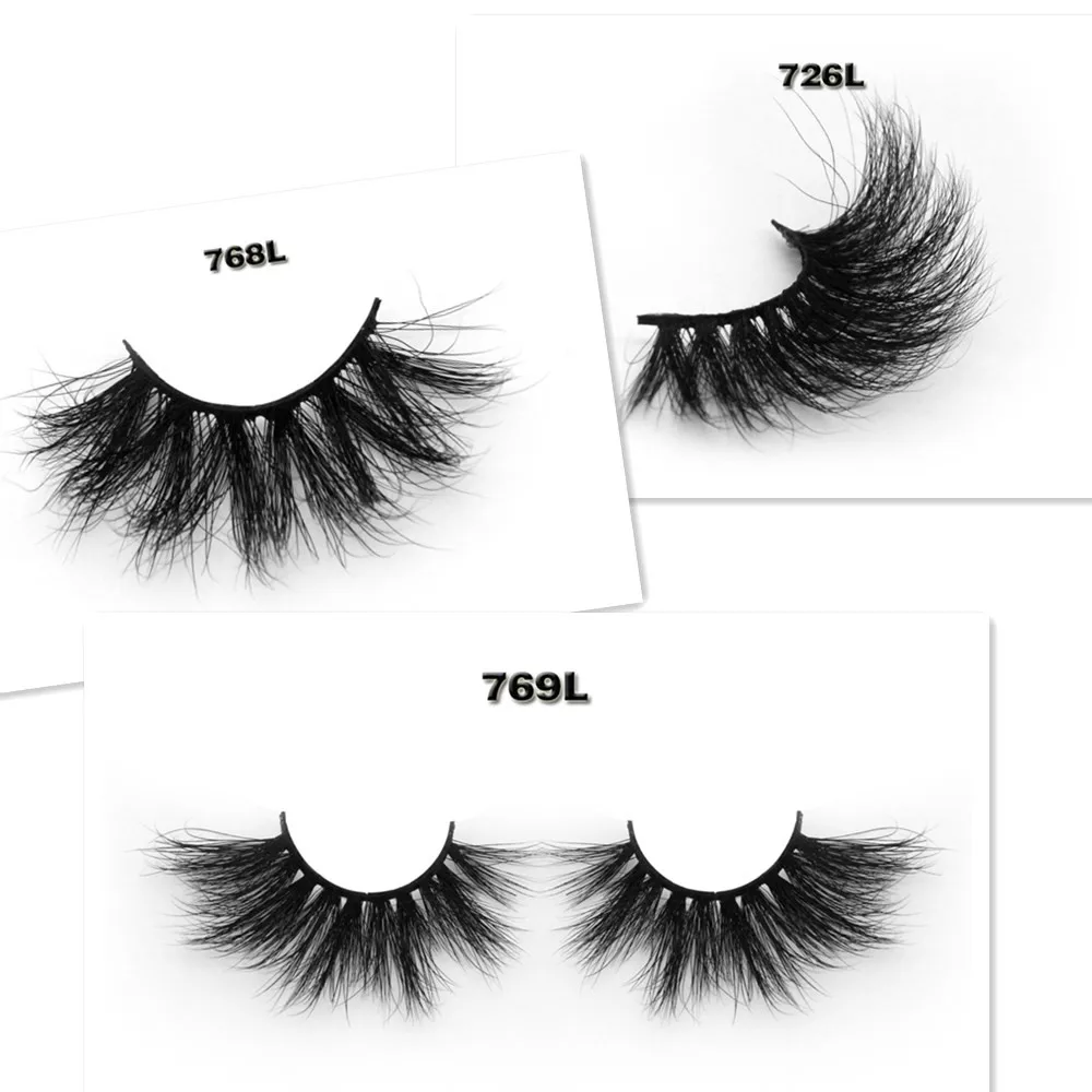 

New Styles Dramatic Long Mink Lashes 25mm Real 3D Mink Eyelashes Private Label Package Box Manufacturer