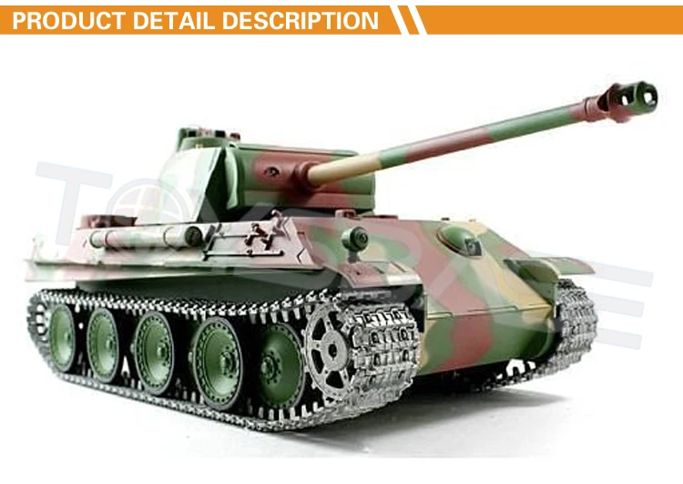 Rc Hobby New 2.4g Scene Simulation Remote Control Metal Tank Model