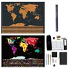 2018 ZORAS New Arrival Design 2 Normal Design Combined Scratch Off Travel Map with National Flag Print&Instruction Book