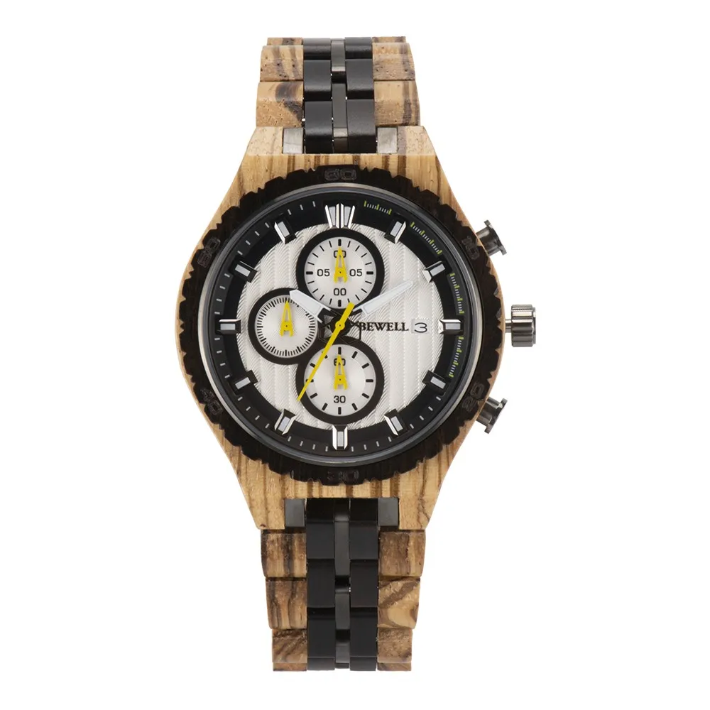 

OEM Water resistant wood watch with big face case