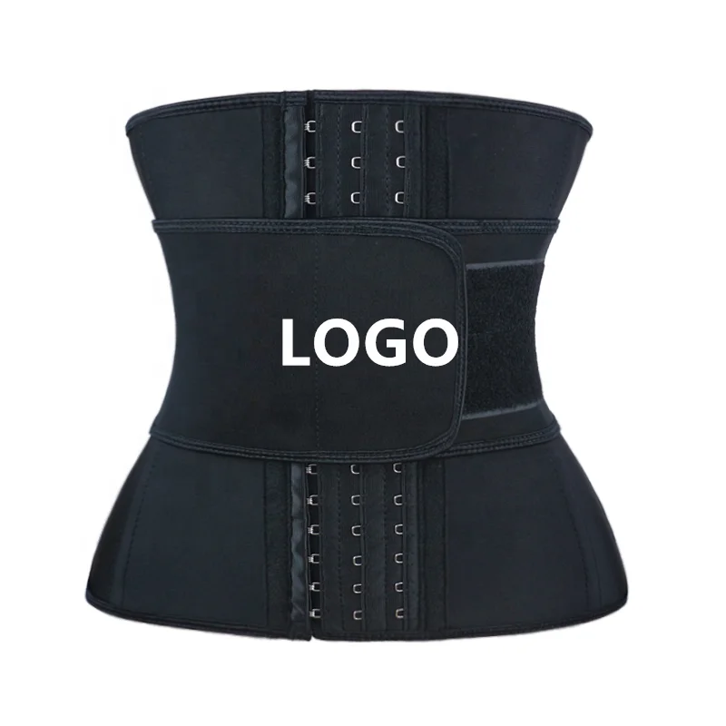 

Private Labels Work Out Women Shaper Custom Logo Waist Trainer, As shown