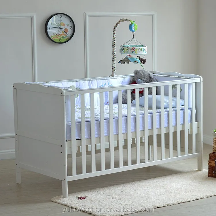 SPACE SAVER COT with OR without mattress 100x50x10cm WHITE TIA SLEIGH MINI COT 
