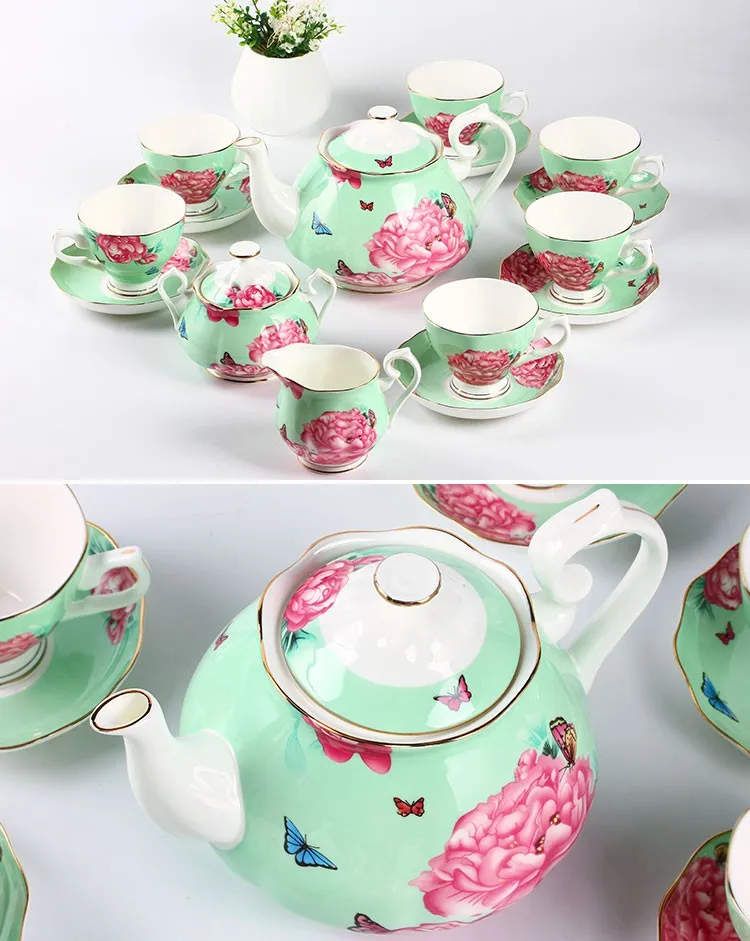 Bone China Custom Printed Tea Set English Style Tea Set Buy English
