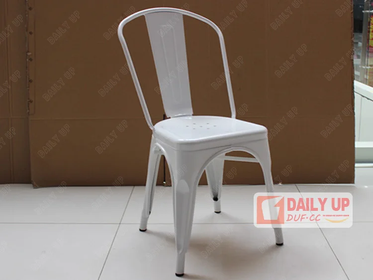 Armless Factory Metal Chair Heavy Duty Industrial Dining Chair Vintage Toli Marais Iron Chair